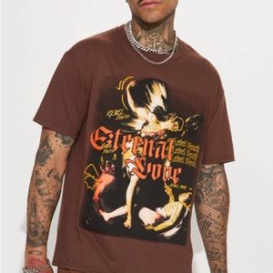 Brown Graphic T-Shirt